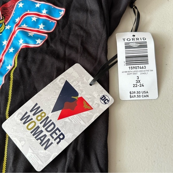 NWT Torrid Active Tank Performance Cotton DC Wonder Woman Lasso Logo 3X - Picture 5 of 8
